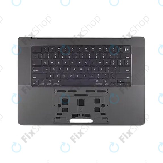 Zgornji okvir tipkovnice za MacBook Pro 16", A3403 (2024), US tipkovnico in baterijo, Space Black, 661-42823, Genuine Apple