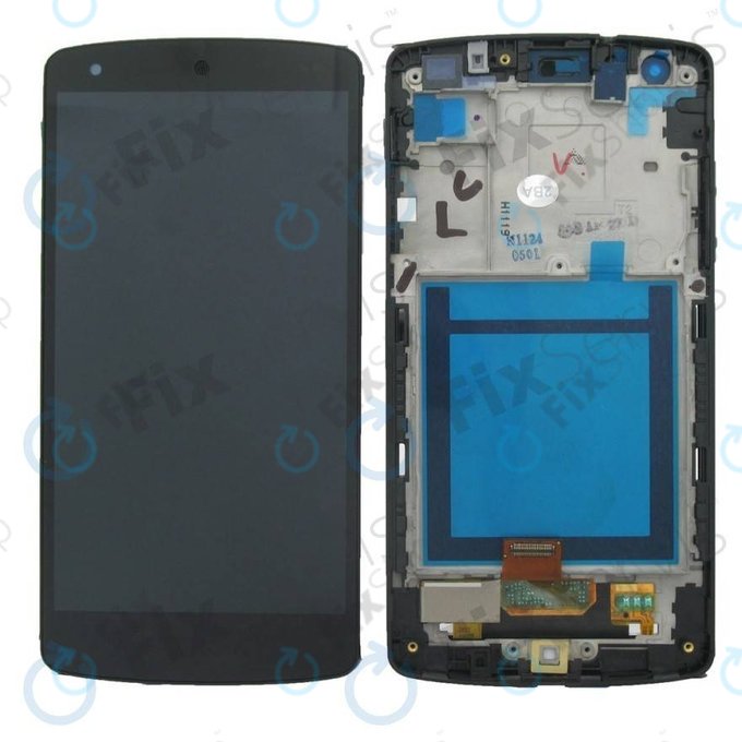 LG Nexus 5 D821 - LCD zaslon + steklo na dotik + okvir (Black) - ACQ86661402 Genuine Service Pack