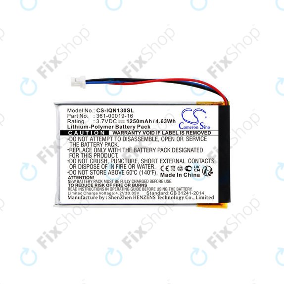Baterija za Garmin Nüvi 1300, 1350, 1370, 1390, 1490, 1250mAh, Li-Pol, 3.7V, 361-00019-16, HQ