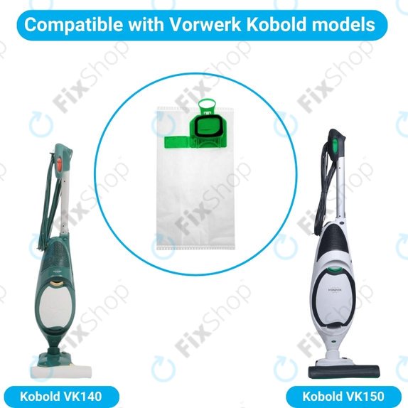 Vrečka za sesalnik FP140, 2 kos za Vorwerk Kobold VK140, VK150
