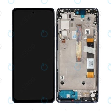 Motorola Moto G200 XT2175 - LCD zaslon + steklo na dotik + okvir (Stellar Blue) - 5D68C20181 Genuine Service Pack