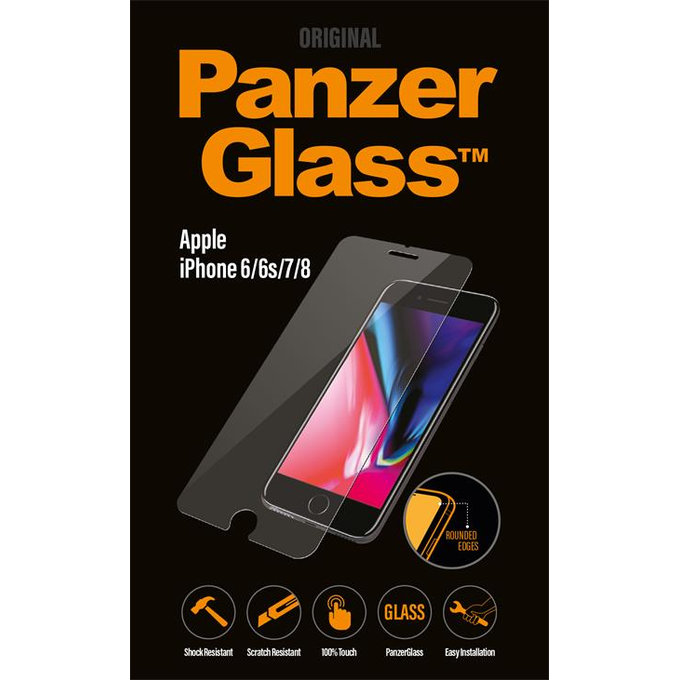 PanzerGlass - Tempered Glass Standardno za iPhone 6, 6s, 7, 8, SE 2020 in SE 2022, prozorno