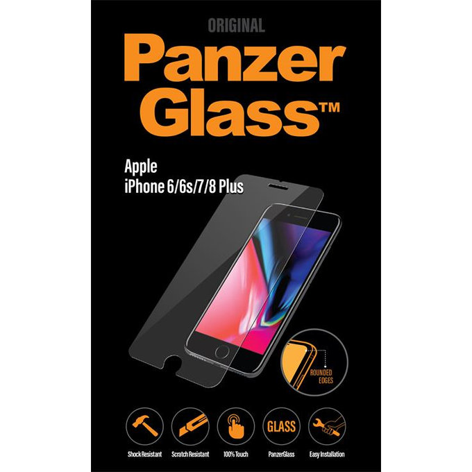 PanzerGlass - Tempered Glass Standardno za iPhone 6 Plus, 6s Plus, 7 Plus, 8 Plus, prozorno