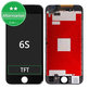 Zaslon za iPhone 6S, Black, Steklo na dotik z okvirjem