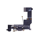 Apple iPhone 5S - Priključek za polnjenje + priključek Jack + mikrofon + Flex kabel (Black)