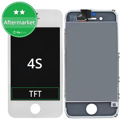 Apple iPhone 4S - LCD zaslon + steklo na dotik + okvir (White) TFT