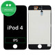 LCD Zaslon za iPod Touch (4th Gen), Black, Steklo na dotik z okvirjem