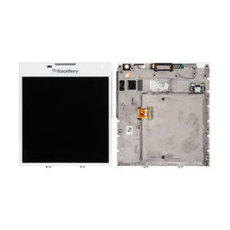 Blackberry Passport - LCD zaslon + steklo na dotik + okvir (White) TFT