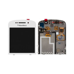 Blackberry Q10 - LCD zaslon + steklo na dotik + okvir (White) TFT