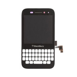 Blackberry Q5 - LCD zaslon + steklo na dotik + okvir (Black) TFT