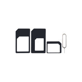 SIM adapter 3v1 (NanoSIM, MicroSIM, MiniSIM) + odpirač reže za SIM
