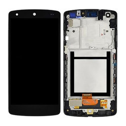 LG Nexus 5 D821 - LCD zaslon + steklo na dotik + okvir (Black) - ACQ86661402 Genuine Service Pack