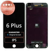 Zaslon za iPhone 6 Plus, Black, Steklo na dotik z okvirjem, Refurbished