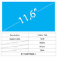 11.6 LCD Slim mat 40 pin HD