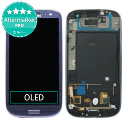 Samsung Galaxy S3 i9300 - LCD zaslon + steklo na dotik + okvir (Pebble Blue) OLED