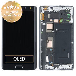Samsung Galaxy Note Edge N915FY - LCD zaslon + steklo na dotik + okvir (Black) - GH97-16636A Genuine Service Pack