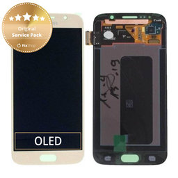 Samsung Galaxy S6 G920F - LCD zaslon + steklo na dotik (Gold Platinum) - GH97-17260C Genuine Service Pack