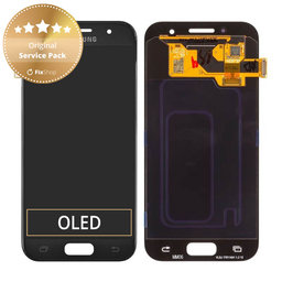 Samsung Galaxy A3 A320F (2017) - LCD zaslon + steklo na dotik (Black Sky) - GH97-19732A, GH97-19753A Genuine Service Pack