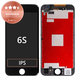 Zaslon za iPhone 6S, Black, Steklo na dotik z okvirjem, Refurbished