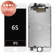 Zaslon za iPhone 6S, White, Steklo na dotik z okvirjem, Refurbished