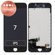 Zaslon za iPhone 7, Black, Steklo na dotik z okvirjem, Refurbished