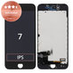 Zaslon za iPhone 7, Black, Steklo na dotik z okvirjem, Refurbished