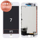 Zaslon za iPhone 7, White, Steklo na dotik z okvirjem, Refurbished