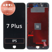 Zaslon za iPhone 7 Plus, Black, Steklo na dotik z okvirjem, Refurbished