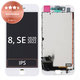 Zaslon za iPhone 8, SE (2020), SE (2022), White, Steklo na dotik z okvirjem, Refurbished