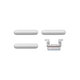 Apple iPhone 8, SE (2020), SE (2022) - Set gumbov za glasnost + vklop + tihi način (Silver, White)