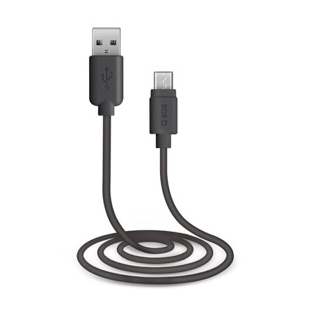 SBS - Micro-USB / USB kabel (1m), črn
