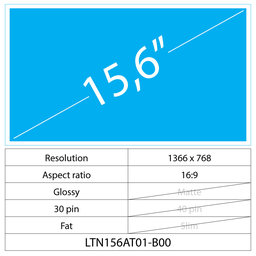 15.6 LCD Fat sijajni 30 pin HD