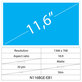 11.6 LCD Slim mat 30 pin HD
