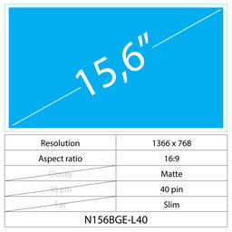 HP Envy M6-1200 15.6 LCD Slim mat 40 pin HD