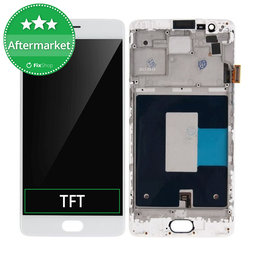 OnePlus 3 - LCD zaslon + steklo na dotik + okvir (White) TFT