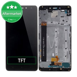 Xiaomi Redmi Note 4 (Mediatek) - LCD zaslon + steklo na dotik + okvir (Black) TFT
