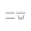 Apple iPhone 8 Plus - Set gumbov za glasnost + vklop + tihi način (Silver)