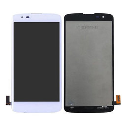 LG K8 K350N - LCD zaslon + steklo na dotik (White) TFT