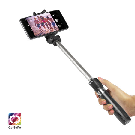 SBS - brezžična selfie palica s stativom, črna