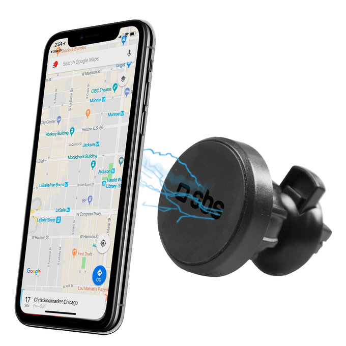 SBS - Avtomobilsko držalo za ventilacijo, magnetno s sponko, črno