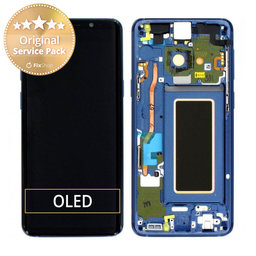 Samsung Galaxy S9 G960F - LCD zaslon + steklo na dotik + okvir (Coral Blue) - GH97-21696D, GH97-21697D Genuine Service Pack