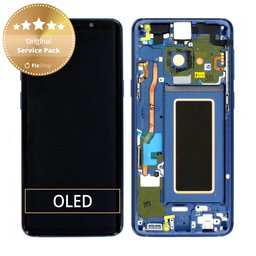 Samsung Galaxy S9 G960F - LCD zaslon + steklo na dotik + okvir (Coral Blue) - GH97-21696D, GH97-21697D Genuine Service Pack