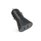 SBS - Avtopolnilec 2x USB, 2.4A, črn
