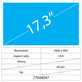 17.3 LCD Fat sijajni 40 pin HD+