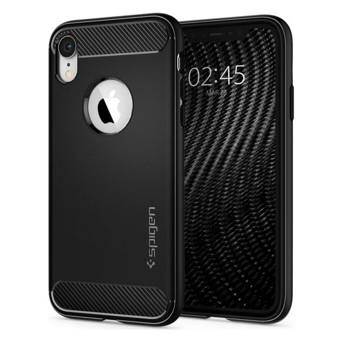 Spigen - Ovitek Rugged Armor za iPhone XR, črna