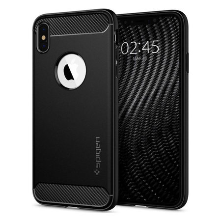 Spigen - Ovitek Rugged Armor za iPhone X a XS, črna