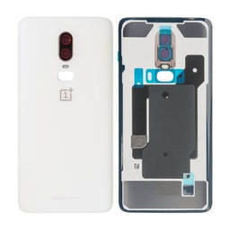 OnePlus 6 - Pokrov baterije + steklo zadnje kamere (Silk White) - 1071100109 Genuine Service Pack