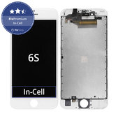Zaslon In-Cell za iPhone 6S, White, Steklo na dotik z okvirjem, FixPremium