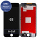 Zaslon In-Cell za iPhone 6S, Black, Steklo na dotik z okvirjem, FixPremium