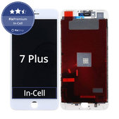 Zaslon In-Cell za iPhone 7 Plus, White, Steklo na dotik z okvirjem, FixPremium